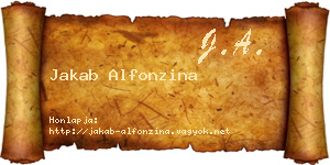 Jakab Alfonzina névjegykártya